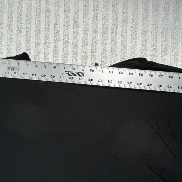 Kedem Sasson Womens One Size Black Asymmetrical Neckline Short Sleeve Blouse Top - Picture 5 of 8